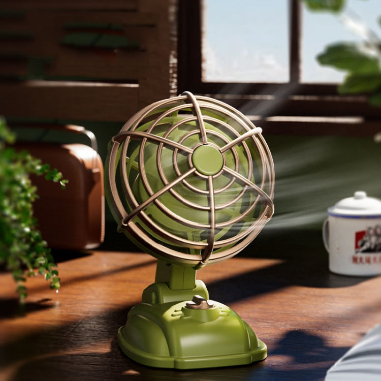 Mini Office Desktop Silent Electrical Fan Desktop Outdoor USB Retro Fan(Green) - free shipping - PMc TechLife - Order now!