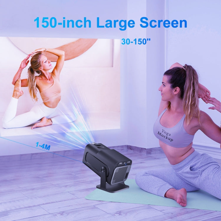 HY320 1080P 390ANSI 4K Android 11 Projector With Wifi 6 Bluetooth 5.0 Support Miracast / Airplay / DLNA AU Plug - LED Projector by PMC Jewellery | Online Shopping South Africa | PMC Jewellery | Buy Now Pay Later Mobicred