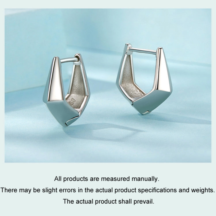 S925 Sterling Silver Geometric Women Earrings(SCE1704) - Stud Earrings & Earrings by PMC Jewellery | Online Shopping South Africa | PMC Jewellery