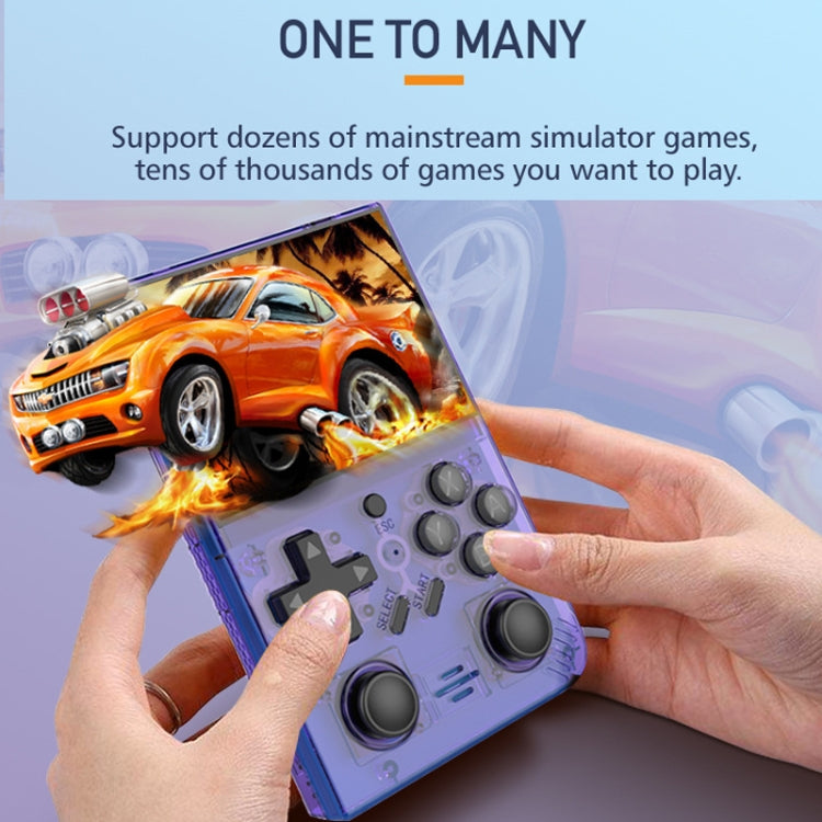 R35PLUS 3.5 Inch Handheld Game Console Built-in 64G 10,000+ Games(Transparent Black) - free shipping - PMC Jewellery - Order now!