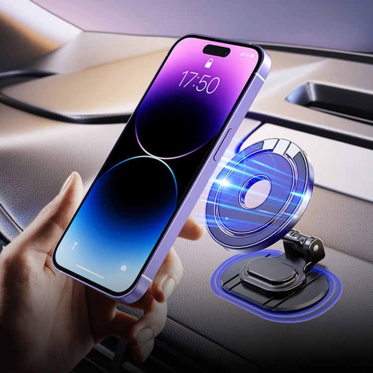 D50-1 Magnetic Folding Car Phone Holder Rotatable Dashboard Stick-On Navigation Stand - Car Holders by PMC TechLife | Online Shopping South Africa | PMC TechLife | Buy Now Pay Later Mobicred