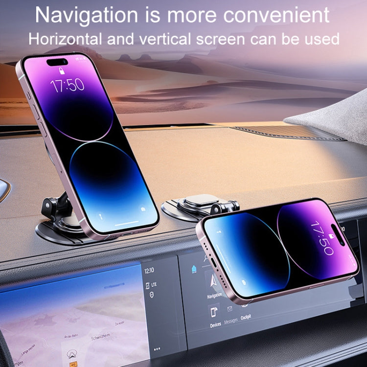 D50-1 Magnetic Folding Car Phone Holder Rotatable Dashboard Stick-On Navigation Stand - Car Holders by PMC TechLife | Online Shopping South Africa | PMC TechLife | Buy Now Pay Later Mobicred