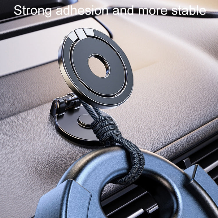 D50 Magnetic Folding Car Phone Holder Rotatable Dashboard Stick-On Navigation Stand - Car Holders by PMC TechLife | Online Shopping South Africa | PMC TechLife | Buy Now Pay Later Mobicred