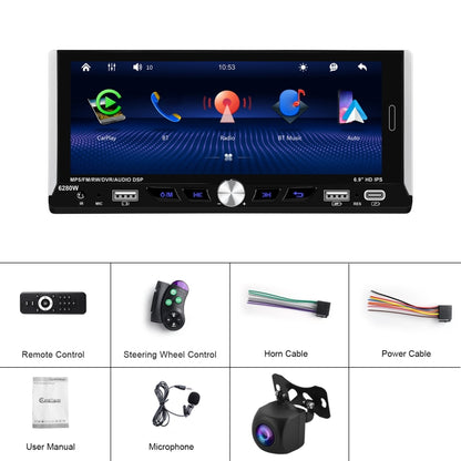 Single Spindle 6.9 inch MP5 With Knob Player Carplay Function Car MP4 Backup Camera, Specification: Standard+AHD Camera - Car MP3 & MP4 & MP5 by PMC Jewellery | Online Shopping South Africa | PMC Jewellery | Buy Now Pay Later Mobicred