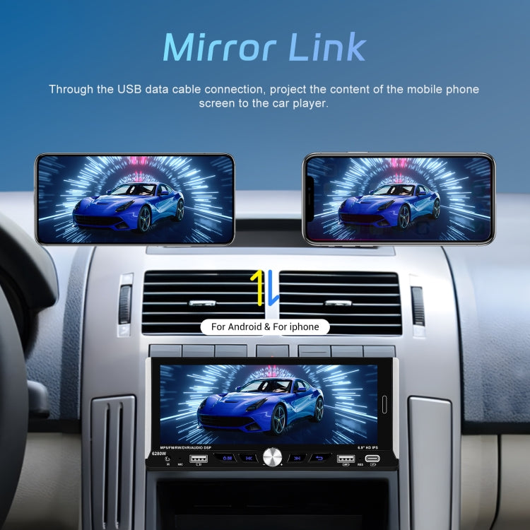 Single Spindle 6.9 inch MP5 With Knob Player Carplay Function Car MP4 Backup Camera, Specification: Standard+AHD Camera - Car MP3 & MP4 & MP5 by PMC Jewellery | Online Shopping South Africa | PMC Jewellery | Buy Now Pay Later Mobicred