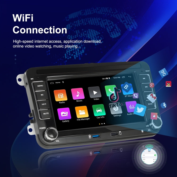 For Volkswagen/Skoda 2+64G Player Large Screen Carplay Android Navigation Reversing Camera Integrated Machine(Standard) - Car MP3 & MP4 & MP5 by PMC TechLife | Online Shopping South Africa | PMC TechLife | Buy Now Pay Later Mobicred