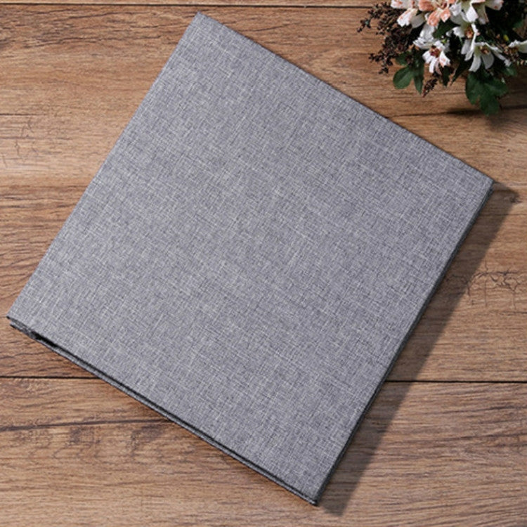 Simple Linen Self-adhesive Film Album Retro Family Large Capacity Handmade Creative Gifts(Gray White Page) - Photo Albums & Photo Frames by PMC Jewellery | Online Shopping South Africa | PMC Jewellery