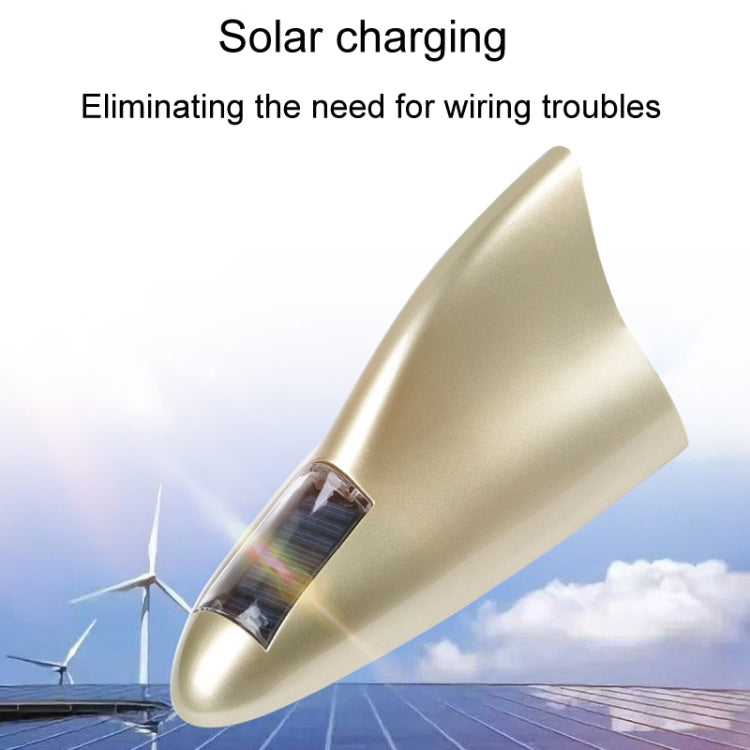 Solar Remote Control Signal Radio Shark Fin Antenna Anti-Tailgating Roof Warning Light(White) - Warning Lights by PMC TechLife | Online Shopping South Africa | PMC TechLife | Buy Now Pay Later Mobicred