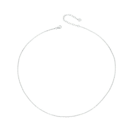 S925 Sterling Silver Fine Flash Basic Women Necklace(BSA006) - Necklaces & Pendants by PMC Jewellery | Online Shopping South Africa | PMC Jewellery