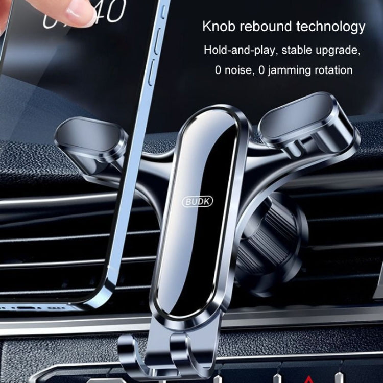 BUDK Triangle Gravity Sensor Car Phone Bracket Car Air Vent Navigation Holder, Model: Suction Cup Base Model - Car Holders by BUDK | Online Shopping South Africa | PMC TechLife | Buy Now Pay Later Mobicred