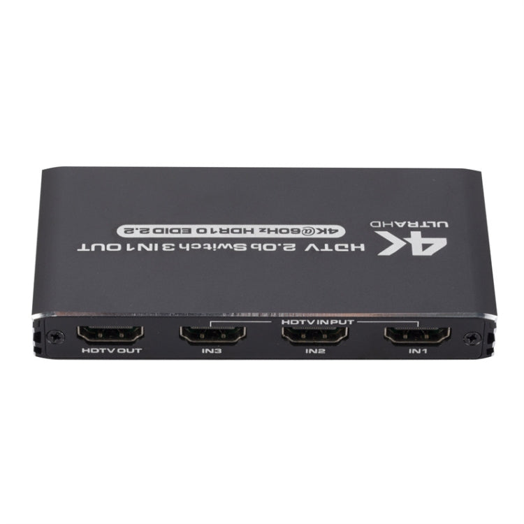 60Hz HDMI2.0 4K With Remote Control Switcher HDCP2.2 Version 3 Into 1 Out Video Converter - Switch by PMC Jewellery | Online Shopping South Africa | PMC Jewellery | Buy Now Pay Later Mobicred