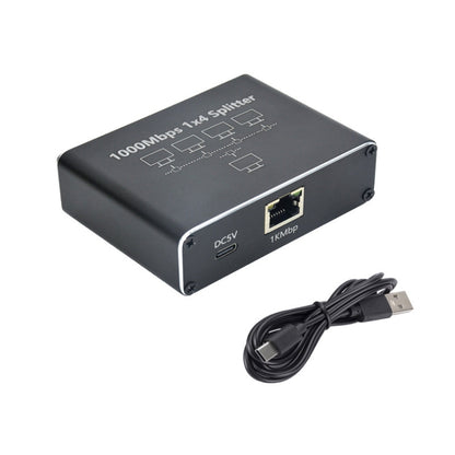 1 To 4 Gigabit Network Splitter Network Sharer RJ45 Network Cable Splitter - Network Hubs by PMC Jewellery | Online Shopping South Africa | PMC Jewellery | Buy Now Pay Later Mobicred