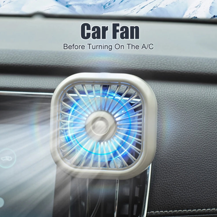 F11 Car USB Colorful Gradient Light Cooling Fan Automotive Interior, Color: Black - Heating & Fans by PMC TechLife | Online Shopping South Africa | PMC TechLife | Buy Now Pay Later Mobicred