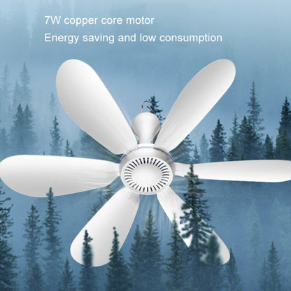 USB Home Dormitory Mute High Wind Power Mini Fan Six Blade Small Ceiling Fan, Style: Fan+Remote Control Speed Control Cord - Electric Fans by PMC Jewellery | Online Shopping South Africa | PMC Jewellery | Buy Now Pay Later Mobicred