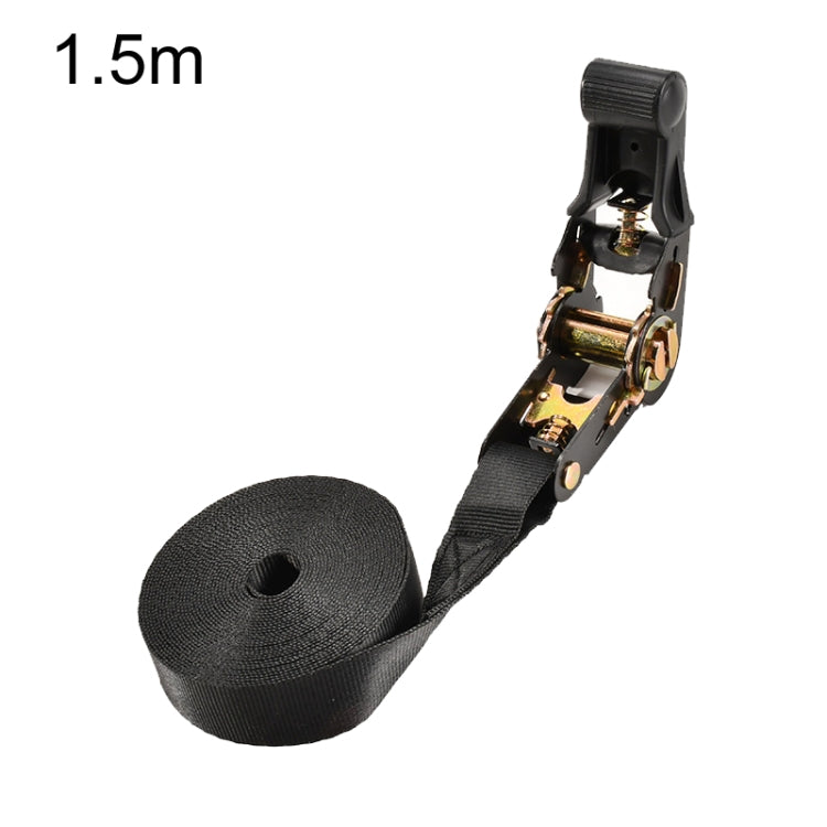 Motorcycle Ratchet Tensioner Cargo Bundling And Luggage Fixing Straps, Specification: Black 1.5m - Towing Bars by PMC TechLife | Online Shopping South Africa | PMC TechLife | Buy Now Pay Later Mobicred