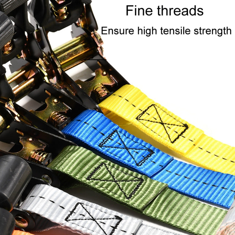 Motorcycle Ratchet Tensioner Cargo Bundling And Luggage Fixing Straps, Specification: Black 1m - Towing Bars by PMC TechLife | Online Shopping South Africa | PMC TechLife | Buy Now Pay Later Mobicred