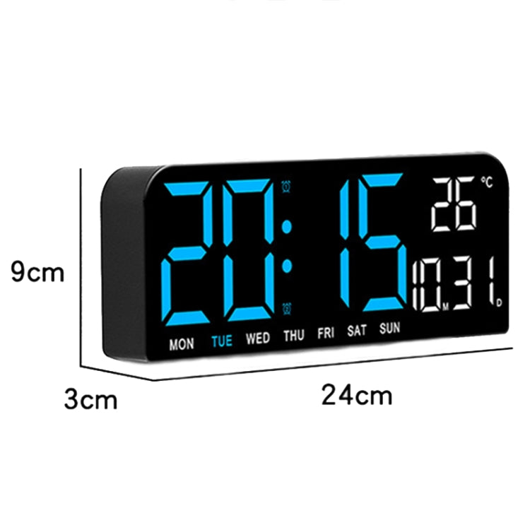 LED Screen Digital Display Desktop Alarm Clock Multifunctional Decoration Wall Clock(Blue) - Alarm Clocks by PMc TechLife | Online Shopping South Africa | PMc TechLife | Buy Now Pay Later Mobicred
