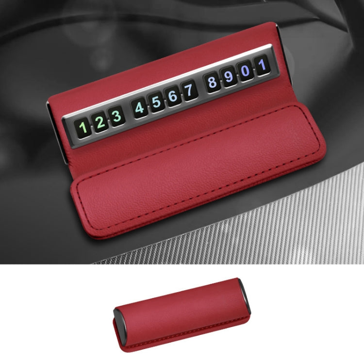 Car Front Windshield Temporary Parking Number Plate Interior Decoration(Red) - Parking Card by PMC TechLife | Online Shopping South Africa | PMC TechLife | Buy Now Pay Later Mobicred