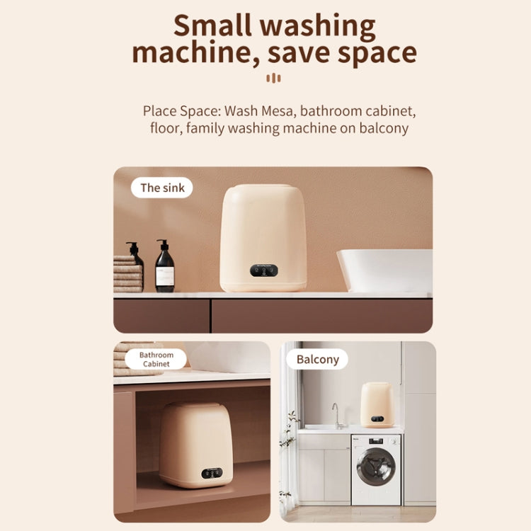 Small Household Portable Underwear Washing Machine, Size: UK Plug(Milk Yellow) - free shipping - PMC TechLife - Order now!