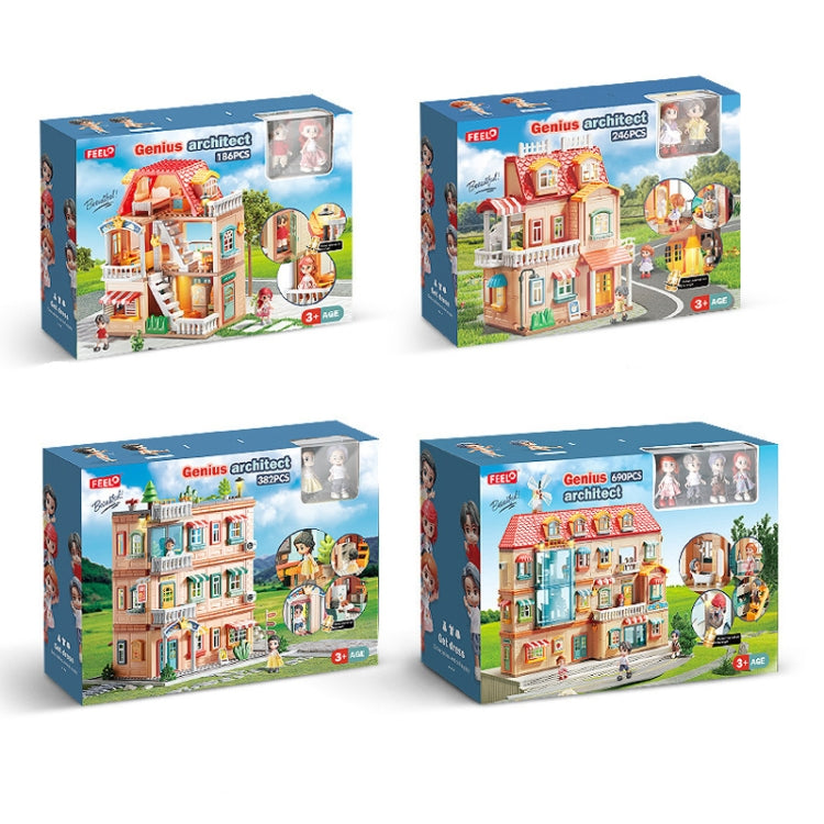 382pcs /Box Children Household Large Pellet Building Blocks Villa Castle Assembly Toys - Pretend Play Toys by PMC Jewellery | Online Shopping South Africa | PMC Jewellery | Buy Now Pay Later Mobicred