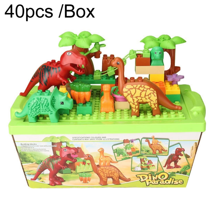 213 40pcs /Box Children Dinosaur Building Block Paradise Large Particle Assembly Household Toys - Building Blocks by PMC Jewellery | Online Shopping South Africa | PMC Jewellery | Buy Now Pay Later Mobicred