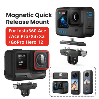 AMagisn Metal Magnetic Quick Release + Top Cover, For Insta360 Ace / Ace Pro / X3 / X2 / GoPro HERO12 Black - Mount & Holder by aMagisn | Online Shopping South Africa | PMC Jewellery