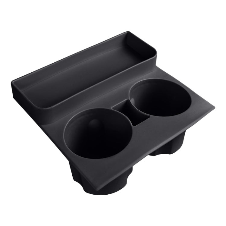 For Tesla Model3/Y Central Water Cup Limiter Silicone Coaster(Black) - Car Drink Holders by PMC Jewellery | Online Shopping South Africa | PMC Jewellery | Buy Now Pay Later Mobicred