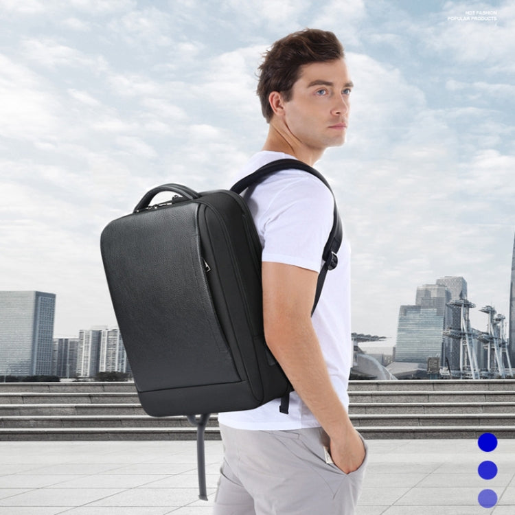 Bopai AL-61-122631B Large Capacity Cowhide Laptop Backpack With USB+Type-C Port(High-end Version) - Backpack by Bopai | Online Shopping South Africa | PMC Jewellery | Buy Now Pay Later Mobicred