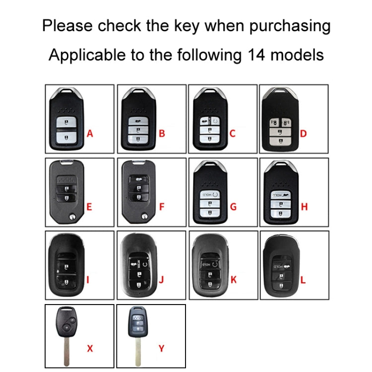 For Honda Car Key Cover Multifunctional Keychain Anti-lost Number Plate, Style: K - Car Key Cases by PMC Jewellery | Online Shopping South Africa | PMC Jewellery | Buy Now Pay Later Mobicred