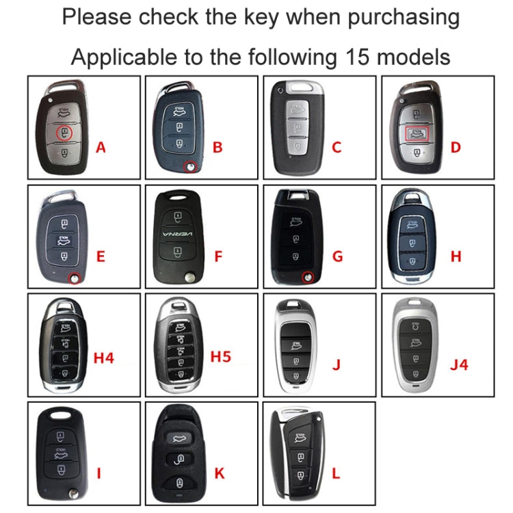 For Hyundai Car Key Cover Multifunctional Keychains Anti-lost Number Plates, Style: H - Car Key Cases by PMC TechLife | Online Shopping South Africa | PMC TechLife | Buy Now Pay Later Mobicred