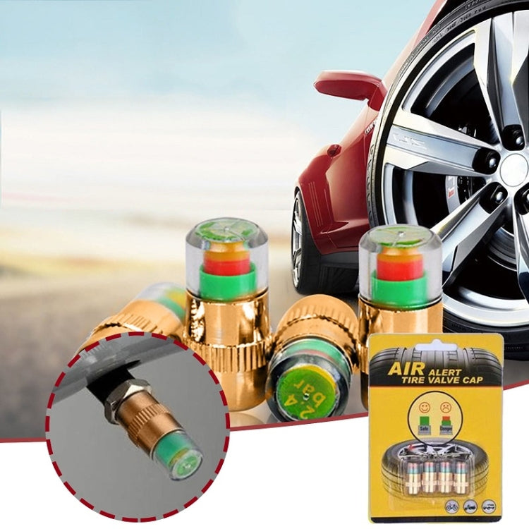 2.4BAR Vehicle Tire Pressure Monitoring Warning Cap, 规格: Brass Core - Tire Valve Caps by PMC Jewellery | Online Shopping South Africa | PMC Jewellery | Buy Now Pay Later Mobicred