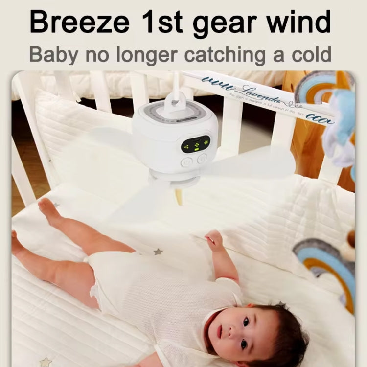 Mini Ceiling Fan Portable Camping Fan With Light &  Remote Built In 8000mAh Battery(White) - Electric Fans by PMC TechLife | Online Shopping South Africa | PMC TechLife | Buy Now Pay Later Mobicred