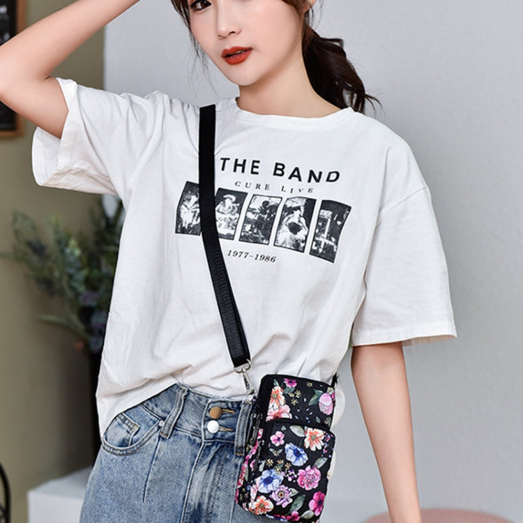 Printed Crossbody Mobile Phone Bag Mini Wallet With Arm Band, Style: Rural Flower - Single-shoulder Bags by PMC TechLife | Online Shopping South Africa | PMC TechLife | Buy Now Pay Later Mobicred