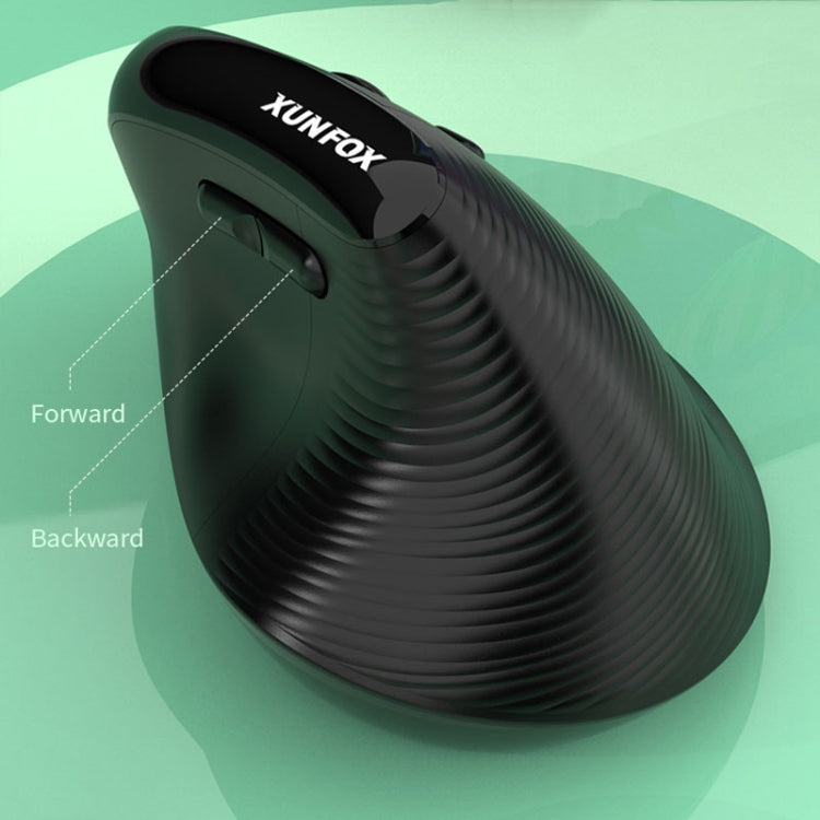 XUNSVFOX H5 Upright Vertical Dual Mode Mouse Rechargeable Wireless Business Office Mouse(Black) - Wireless Mice by XUNSVFOX | Online Shopping South Africa | PMC Jewellery | Buy Now Pay Later Mobicred