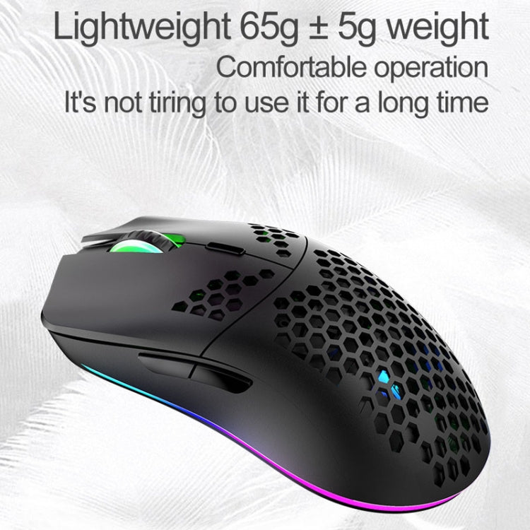 XUNSVFOX XYH80 Hollow Hole Rechargeable Wireless Gaming Mouse RGB Light Computer Office Mouse(Black) - Wireless Mice by XUNSVFOX | Online Shopping South Africa | PMC Jewellery | Buy Now Pay Later Mobicred