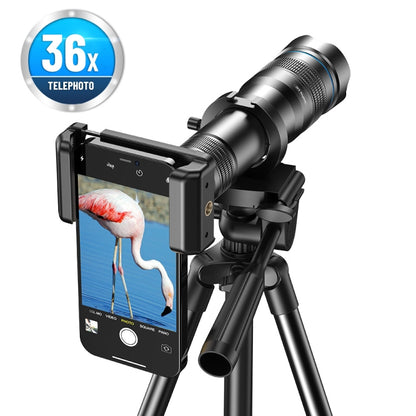 APEXEL HD Metal 36X Zoom Telescope Telephoto Lens With Extendable Tripod - Telescope & Microscope by APEXEL | Online Shopping South Africa | PMC Jewellery | Buy Now Pay Later Mobicred