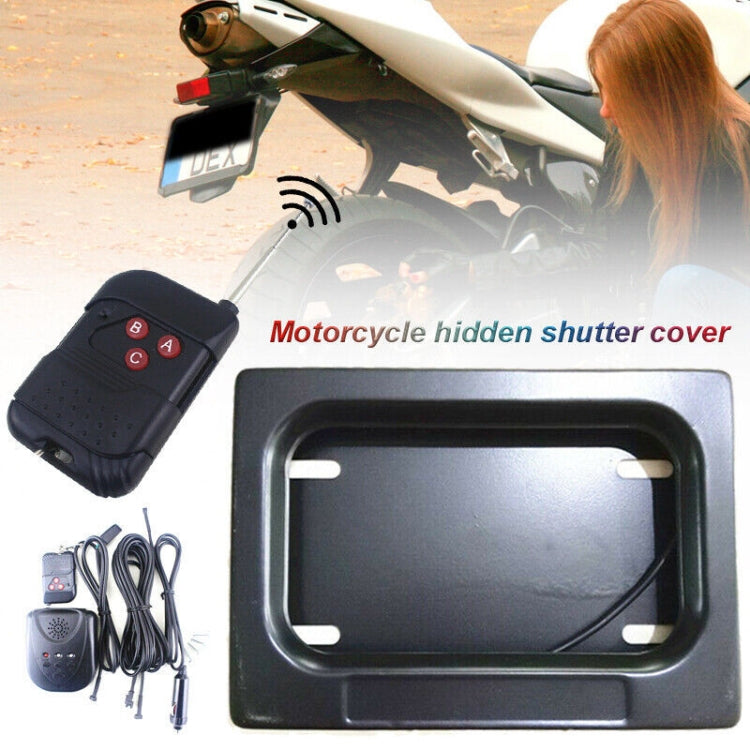 EU Standard Motorcycle License Plate Roller Shutter Cover Frame - License Plate Covers & Frames by PMC Jewellery | Online Shopping South Africa | PMC Jewellery | Buy Now Pay Later Mobicred