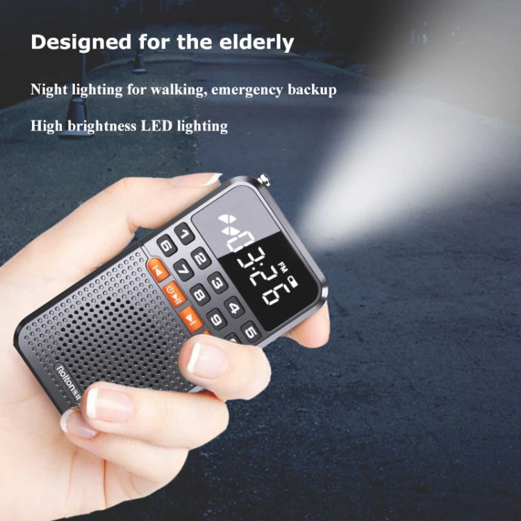 Rolton T1 Portable Radio Receiver Old People Singing Opera Player Mini Stereo Walkman(Gold) - Radio Player by Rolton | Online Shopping South Africa | PMC TechLife | Buy Now Pay Later Mobicred