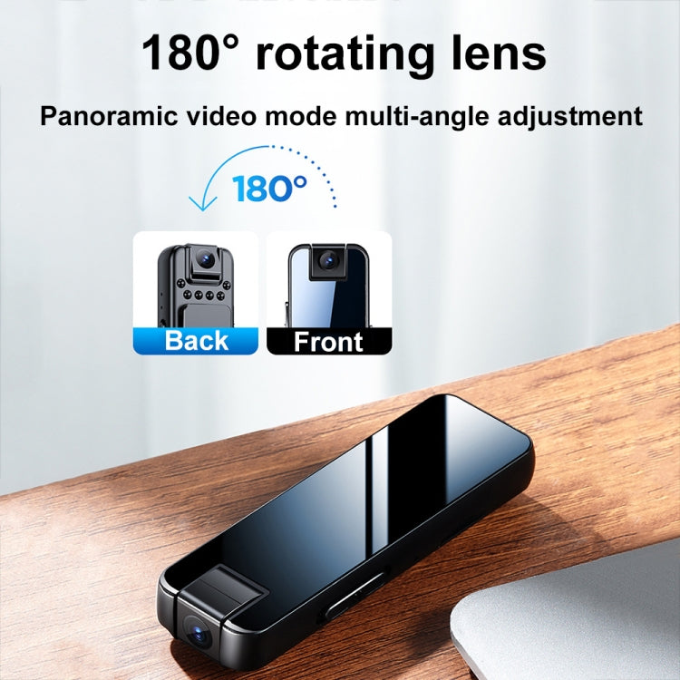 Mrobo D6 1080P Rotating Camera Night Vision Video Recorder With Back Clip, Size: No-memory(Black) - Recording Pen by Mrobo | Online Shopping South Africa | PMC TechLife | Buy Now Pay Later Mobicred