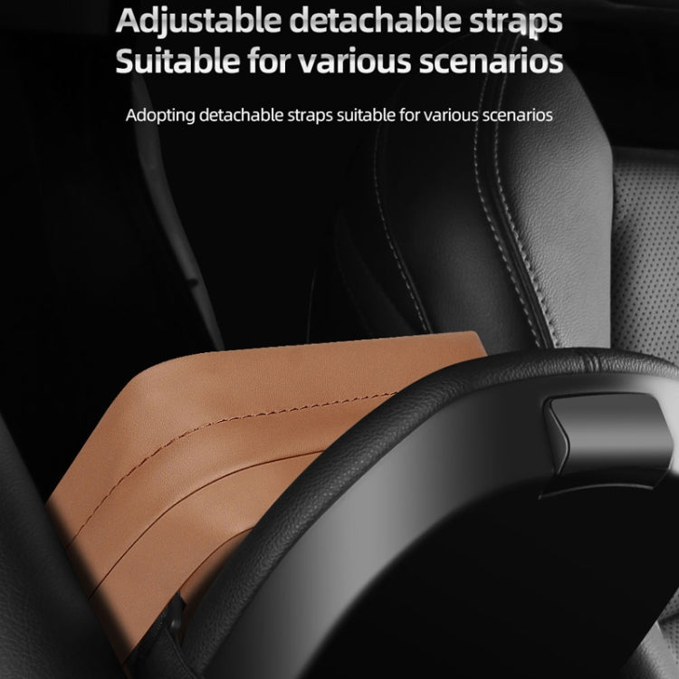 Car Sun Visor Armrest Box Back Hanging Tissue Box(Brown) - Tissue Boxes by PMC TechLife | Online Shopping South Africa | PMC TechLife | Buy Now Pay Later Mobicred