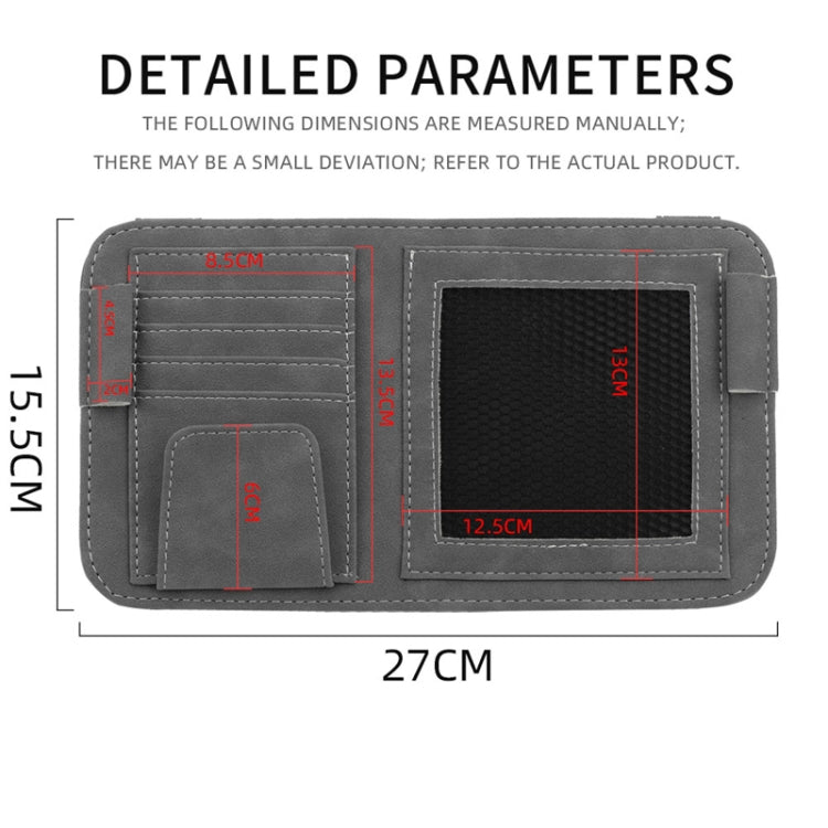 Car Sun Visor Bill Holder Glasses Clip Storage Bag(Black) - Sunglasses & Glasses Clips by PMC TechLife | Online Shopping South Africa | PMC TechLife | Buy Now Pay Later Mobicred