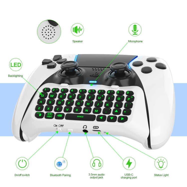 For PS5 JYS-P5172 Gamepad Wireless Bluetooth External Keyboard, Without Gamepad(Black) - Others by JYS | Online Shopping South Africa | PMC Jewellery | Buy Now Pay Later Mobicred