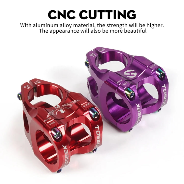 TOSEEK 35mm Aluminum Alloy Stem Bicycle Modification Accessories, Color: Red - Bicycle Grips by TOSEEK | Online Shopping South Africa | PMC TechLife | Buy Now Pay Later Mobicred