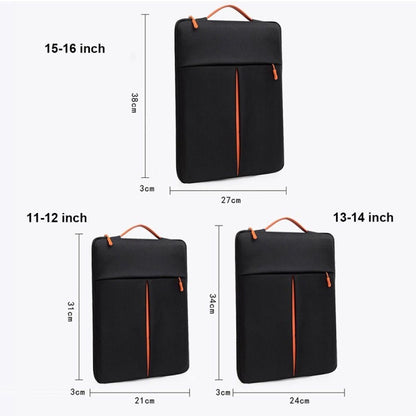 15-16 Inch Portable Laptop Sleeve Bag Travel Carry Case Cover(Black) - 15 inch by PMC Jewellery | Online Shopping South Africa | PMC Jewellery | Buy Now Pay Later Mobicred