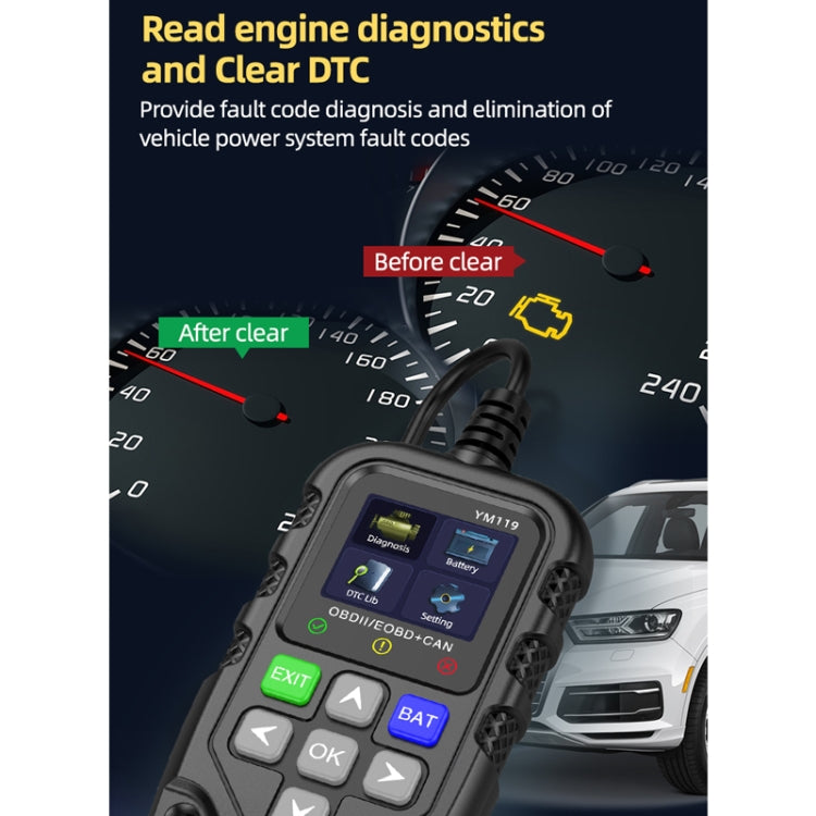 Car Engine Fault Error Code Detection Battery Detector - Electronic Test by PMC TechLife | Online Shopping South Africa | PMC TechLife | Buy Now Pay Later Mobicred