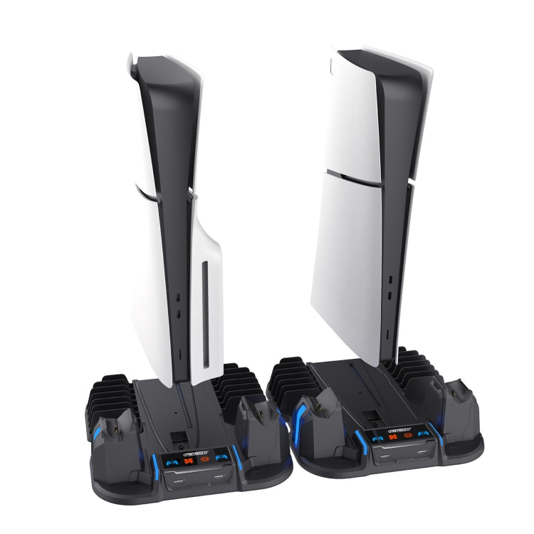 For Sony PS5 Slim PGTECH GP-521 Handle Charging Base Host Cooling Rack With Disc Rack(White) - free shipping - PMC Jewellery - Order now!