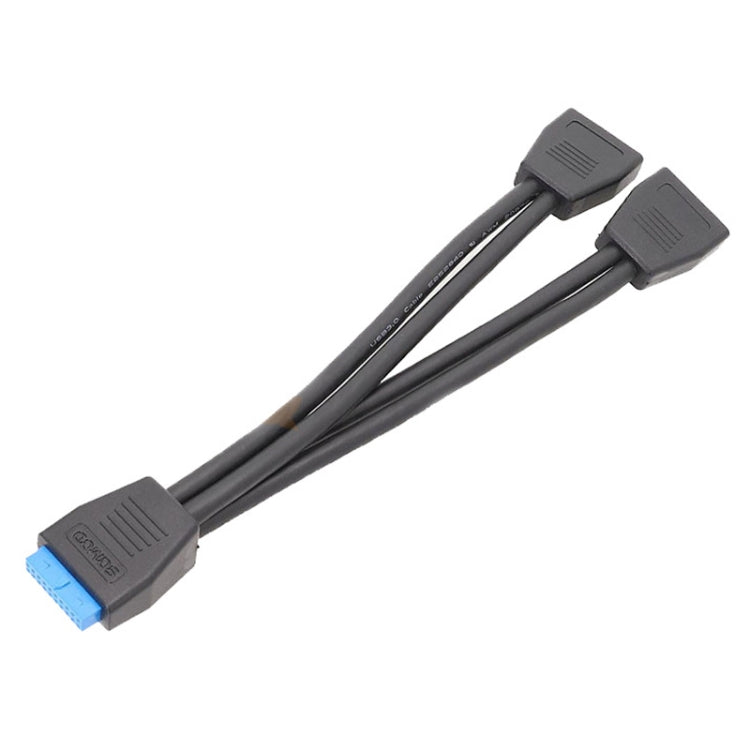 21cm Computer Motherboard 19 Pin USB3.0 One To Two Extension Cable - USB 3.0 by PMC Jewellery | Online Shopping South Africa | PMC Jewellery | Buy Now Pay Later Mobicred