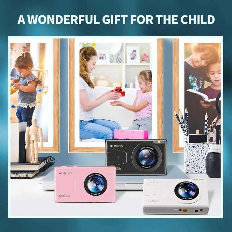 2.8-Inch Display Digital Camera 64MP 4K HD Camcorder With 18x Digital Zoom(Pink) - Video Cameras by PMC TechLife | Online Shopping South Africa | PMC TechLife | Buy Now Pay Later Mobicred