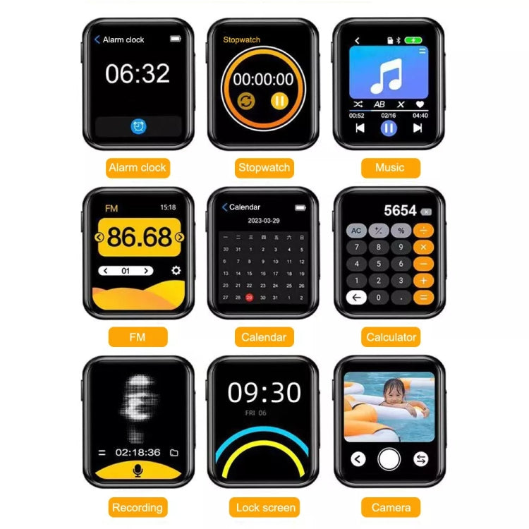 A30  MP3 Player With FHD 720P Digital Camera Bluetooth 5.4 Lossless Sound Audio Player 4GB - free shipping - PMC TechLife - Order now!