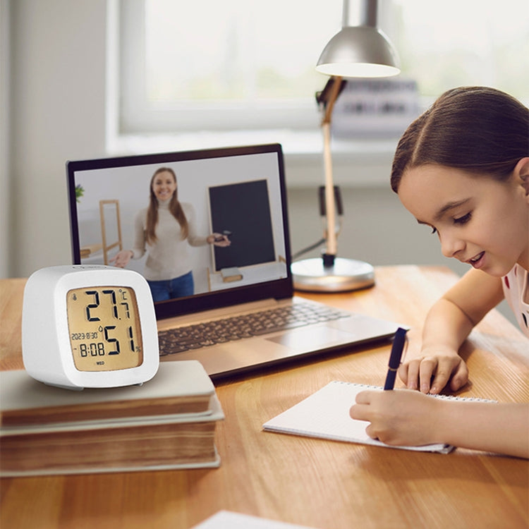 Multifunctional Temperature and Humidity LCD Clock Home Bedside Alarm Clock(2205 White) - Alarm Clocks by PMc TechLife | Online Shopping South Africa | PMc TechLife | Buy Now Pay Later Mobicred